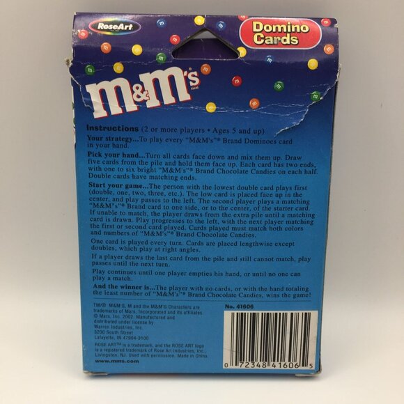 RoseArt M&Ms Domino Cards Set 2 Packs of 28 Cards Official Licensed Product Game - Picture 4 of 6